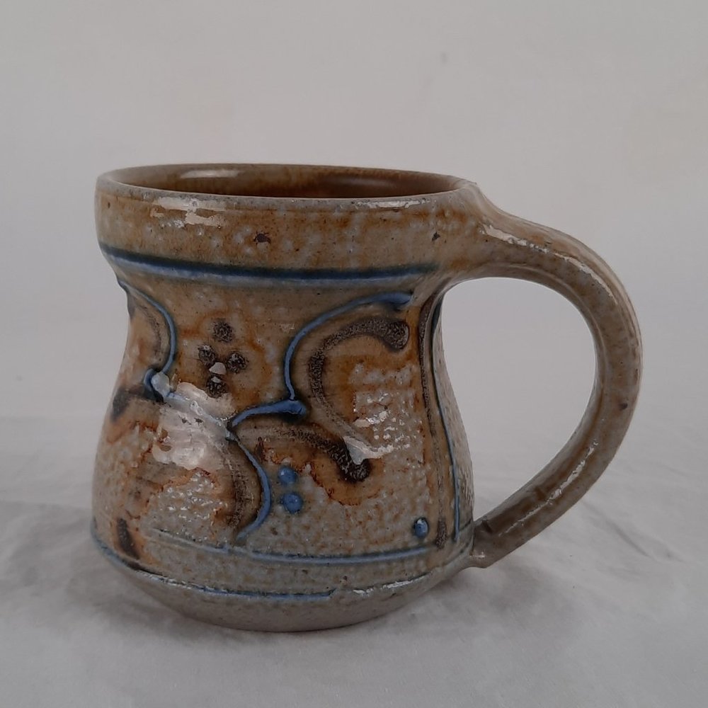 70'sSigned Glazed Pottery Mug - 8 oz
